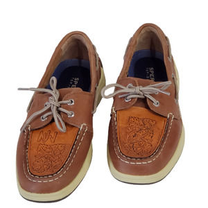 Sperry Topsider Custom Tooled Leather 5 